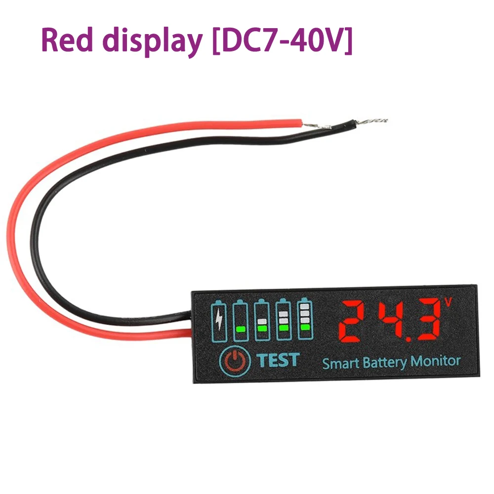12 فولت 24 فولت 36 فولت 48 فولت حمض/بطارية ليثيوم عرض مجلس DC7-55V 18650 بطارية ليثيوم أيون مؤشر الطاقة تستر اختبار السعة