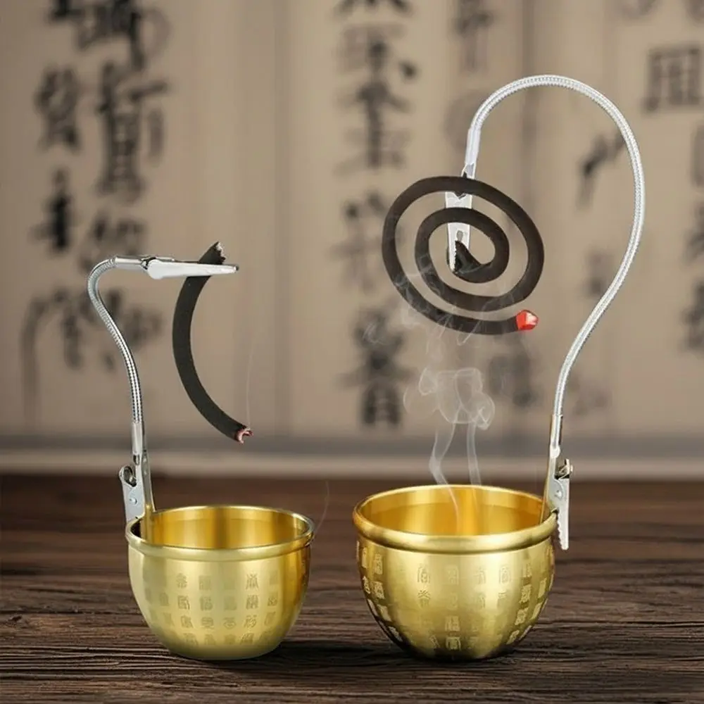 1pc Metal Mosquito-repellent Incense Clip Bendable Double-ended Crocodile Clip Bracket Extended Hose Broken Incense Clip