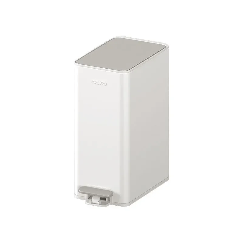 Toilet trash can high value household 2025 new kitchen toilet crevice foot step on narrow slit with lid sanitary bucket