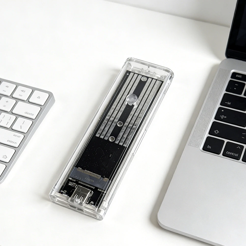 

Внешний корпус для SSD M.2 NGFF SATA Type C USB 3.1, 10 Гбит/с, прозрачный, для накопителей 2230/2242/2260/2280