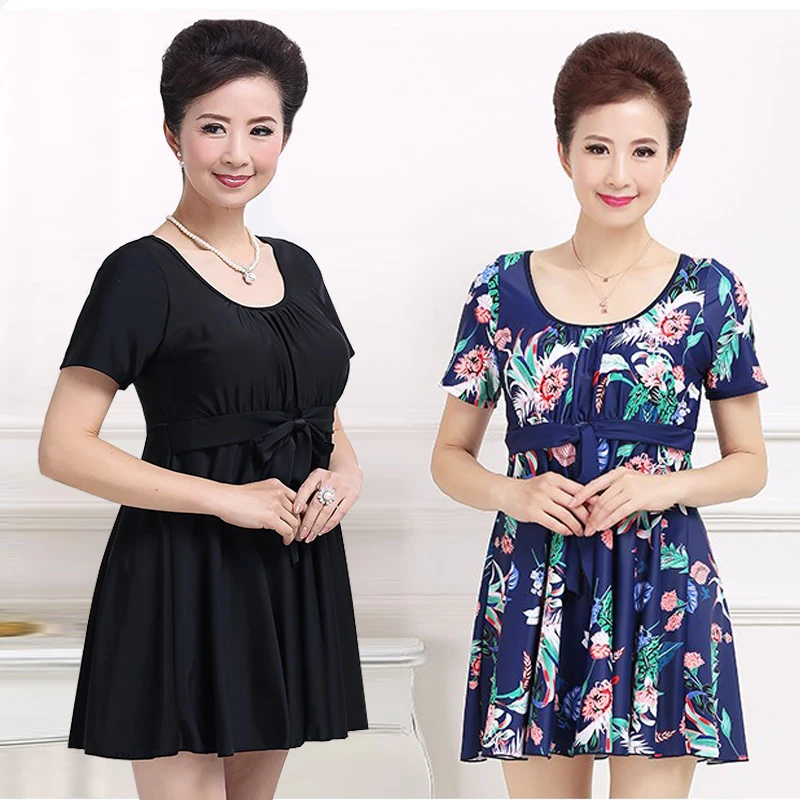 

plus Size Women's Swimsuit Flat Footwear ort Sve Thermal Spring Bathing Suit Separate Design for ly Mothers And a...