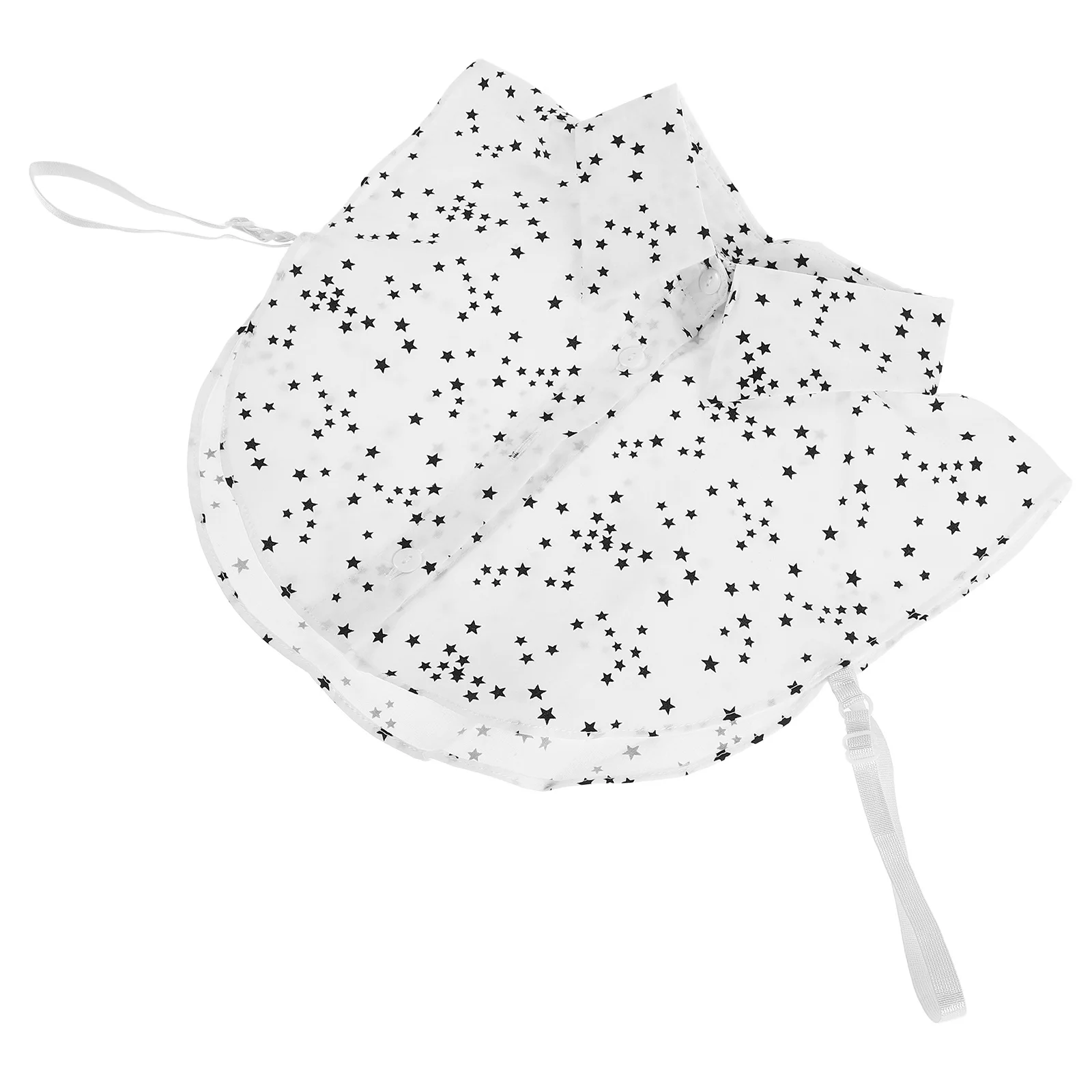 

Star Print Black White Detachable Collar Elegant Pointed Fake Collar Shirt Half Blouse Sweater Insert Bib for Women Girls