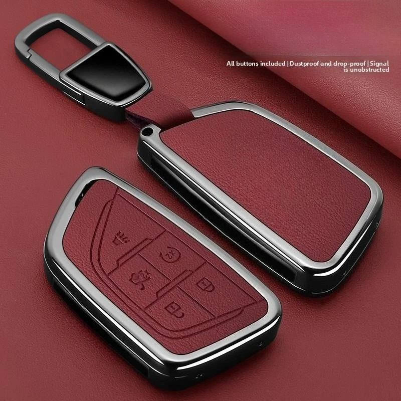 

5/6 Bottons For Cadillac CT4 CT5 Escalade Cadillac 2019 2020 2021 2022 Car Key Case Shell Fob Cover Keychain Accessories