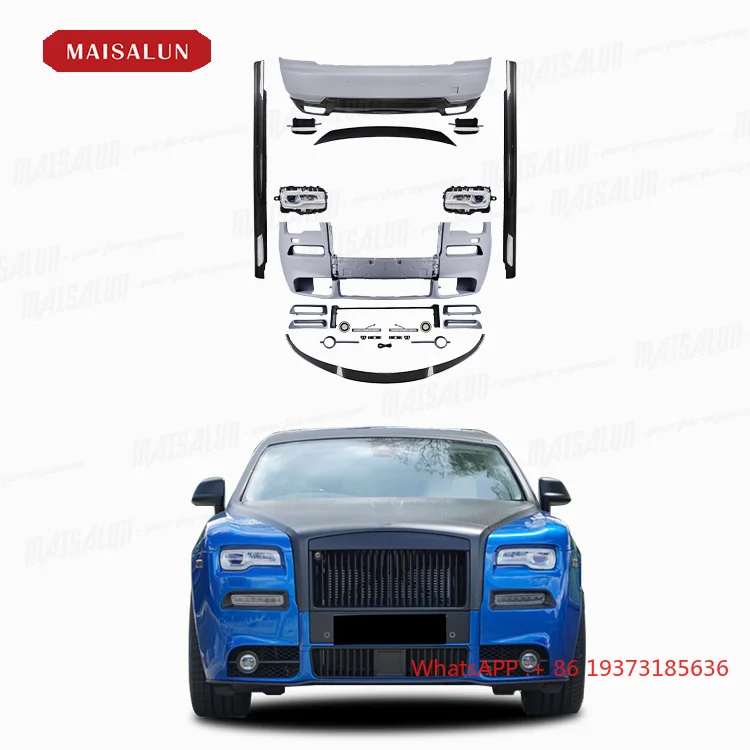 M Style New Carbon Fiber Body Kit for Rolls-Royce Ghost Includes Front Bumper Rear Bumper Side Skirt Bodykit