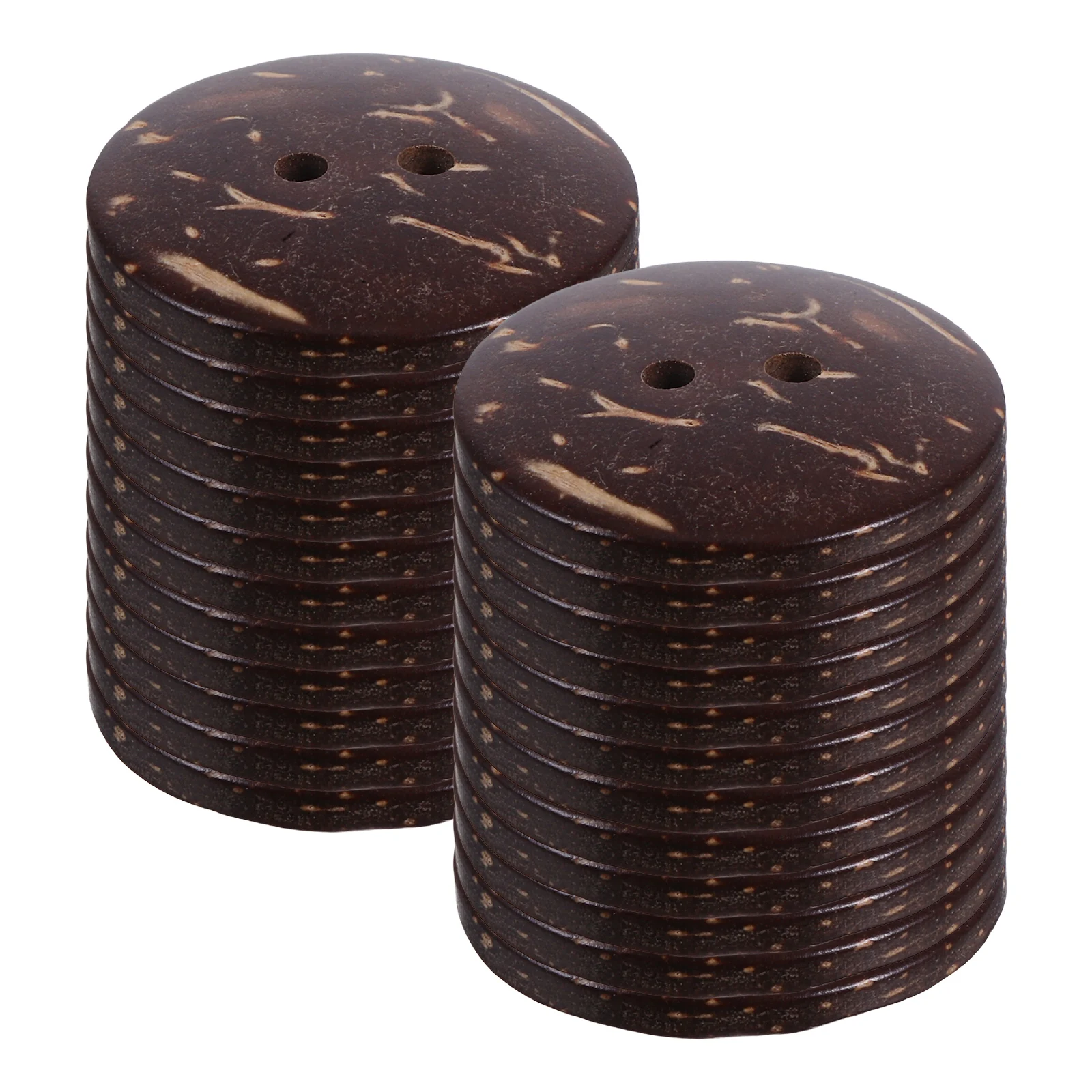

50pcs Coconut Shell Buttons Natural Decorative Craft Sewing Clothing Embellishments Round DIY Projects Accessories Shoes Hats