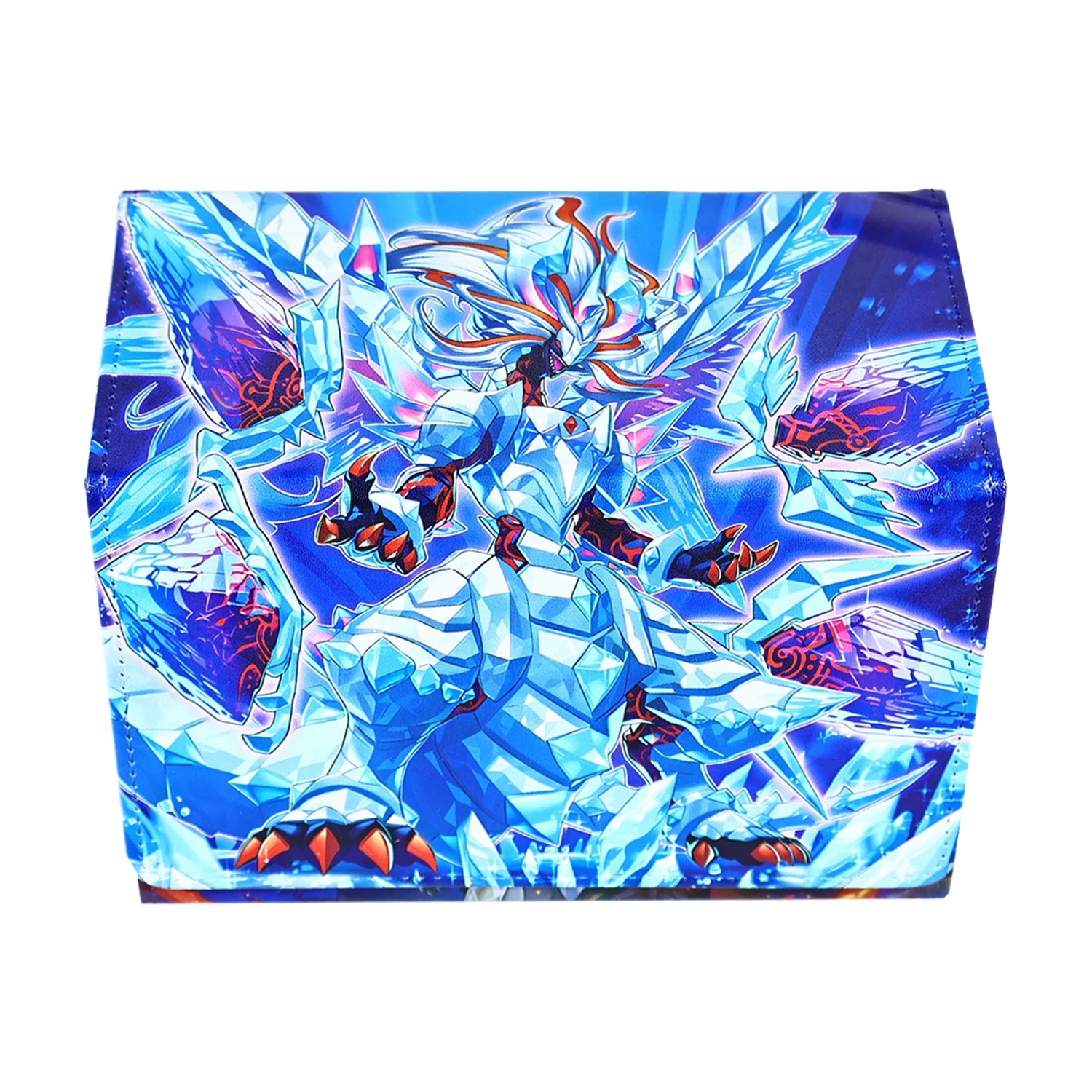 

Diy Self Made Yu-Gi-Oh! Mirrorjade The Iceblade Dragon Card Storage Box Ygo High-End Leather Card Storage Box Gift Toys