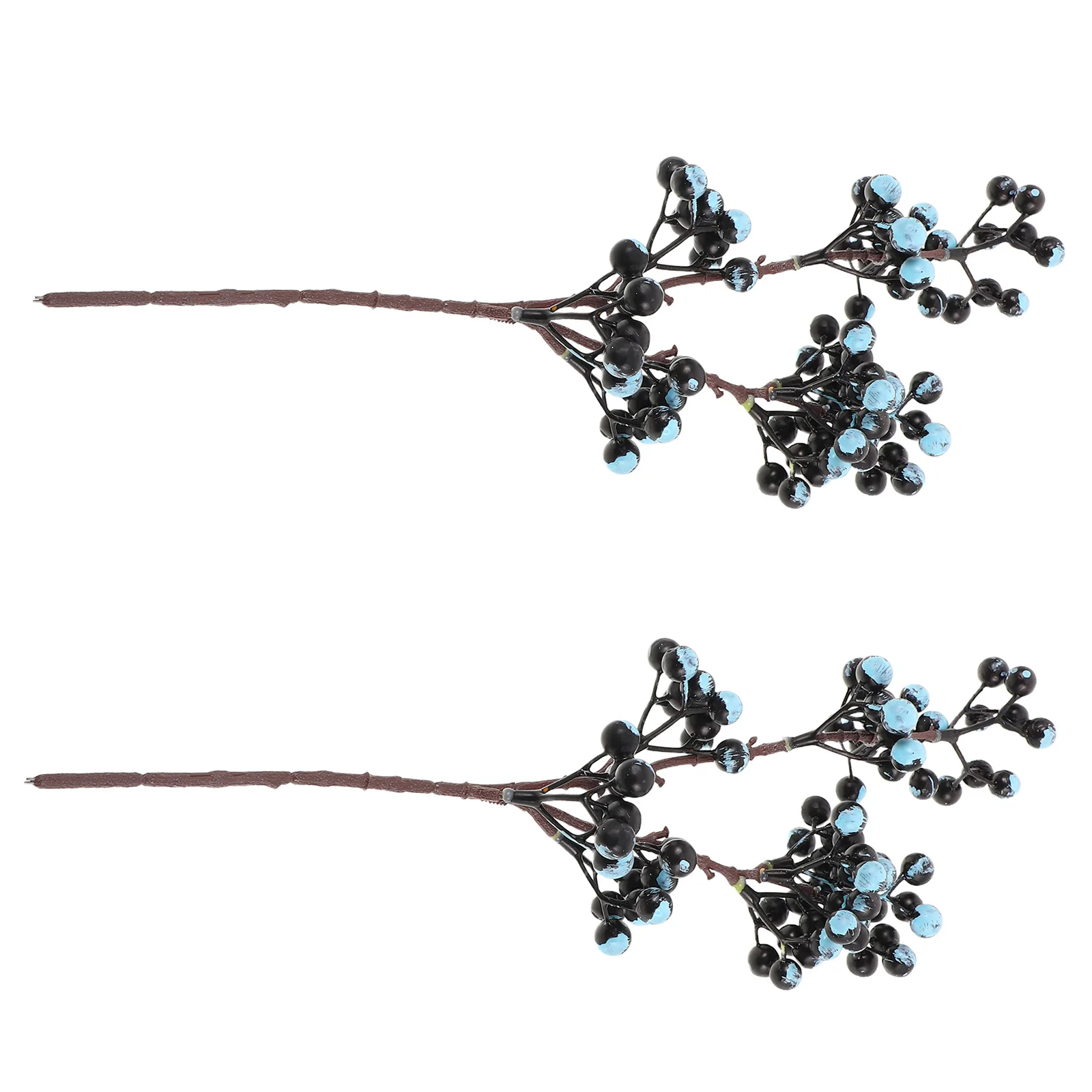 

2Pcs Artificial Blueberry Stems Lifelike Faux Berry Branches for Home Decoration Wedding Centerpieces Vase Floral Arrangement