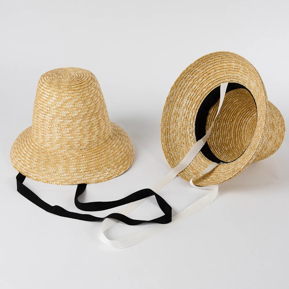 USPOP New Women Summer Versatile Straw Hat High Top Lace-up Straw Sun Hat