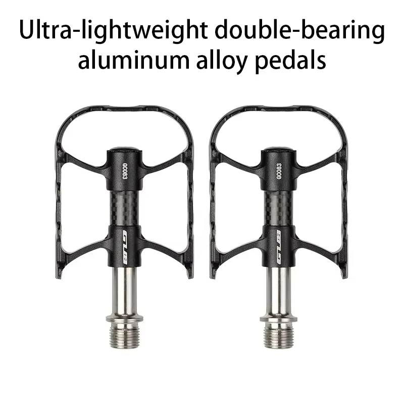 AliExpress NONE GUB GC083 Bicycle Ultra-light Double Bearing Aluminum Alloy Pedal MTB/Road/Folding Bike Titanium Axle Pedals Lightweight Pedals