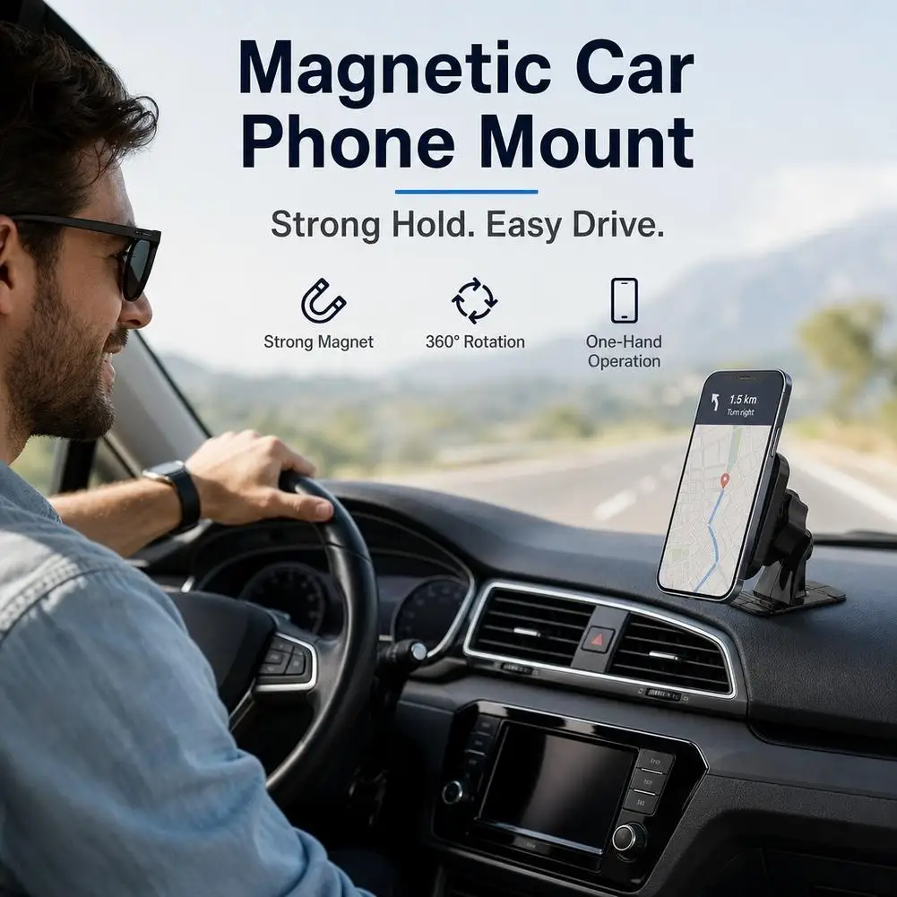 Universal Magnetic Car Phone Holder Car Air Vent Phone Mount Dashboard Magnet Cell Phone Holder Stand for iPhone Samsung Xiaomi