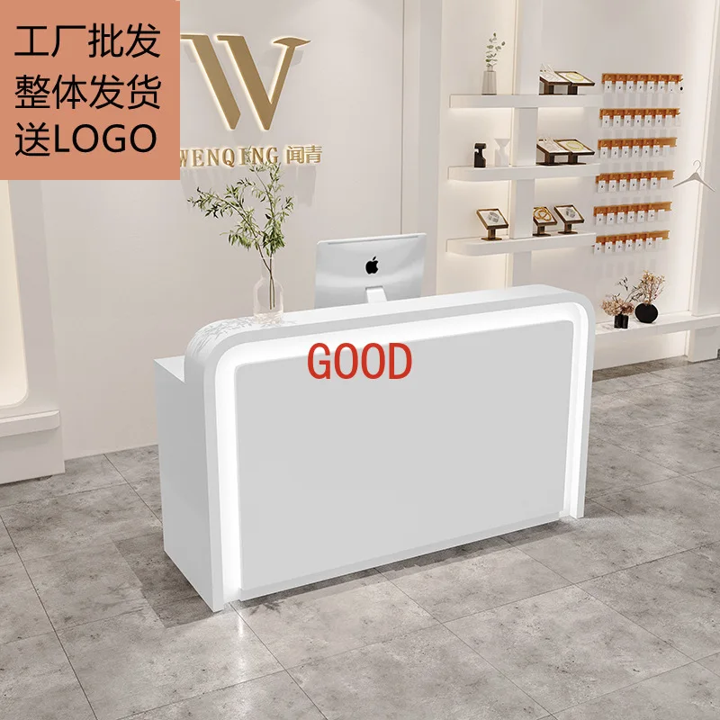 Clothing store bar checkout page Small and simple hair beauty salon Pet front desk Reception table