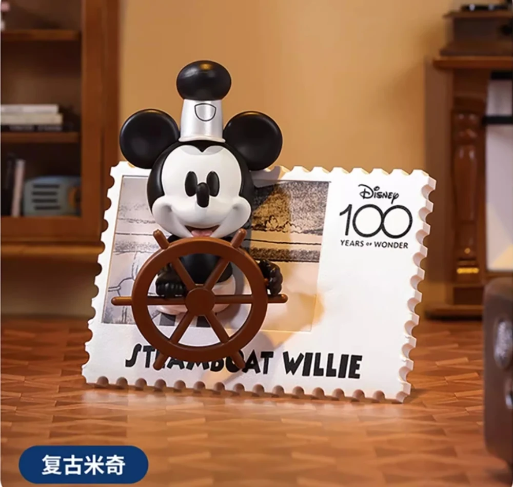 Original Miniso X Disney Stocked Disney 100 Year of Wonder Retro Stamp 6 Style Dumbo Stitch Mickey Mouse Refrigerator sticker