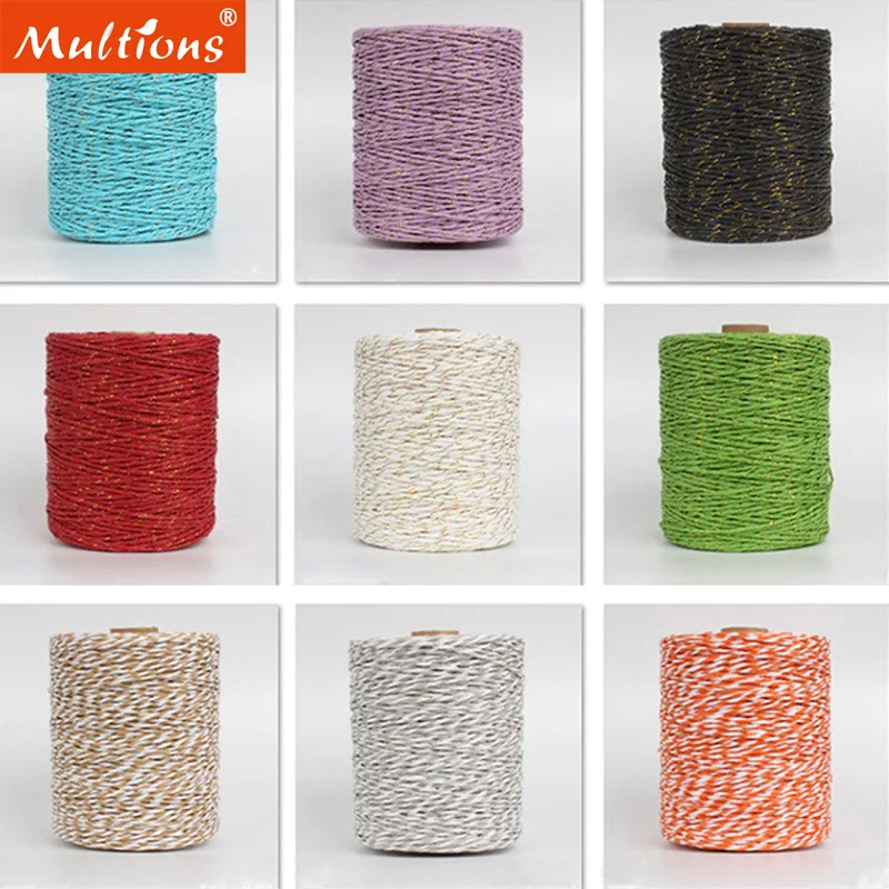 

150g/Roll Natural Raffia Straw Yarn Cushion Baskets Knitting Material Hat HandBag Summer Hand Knit Crochet Colorful Threads