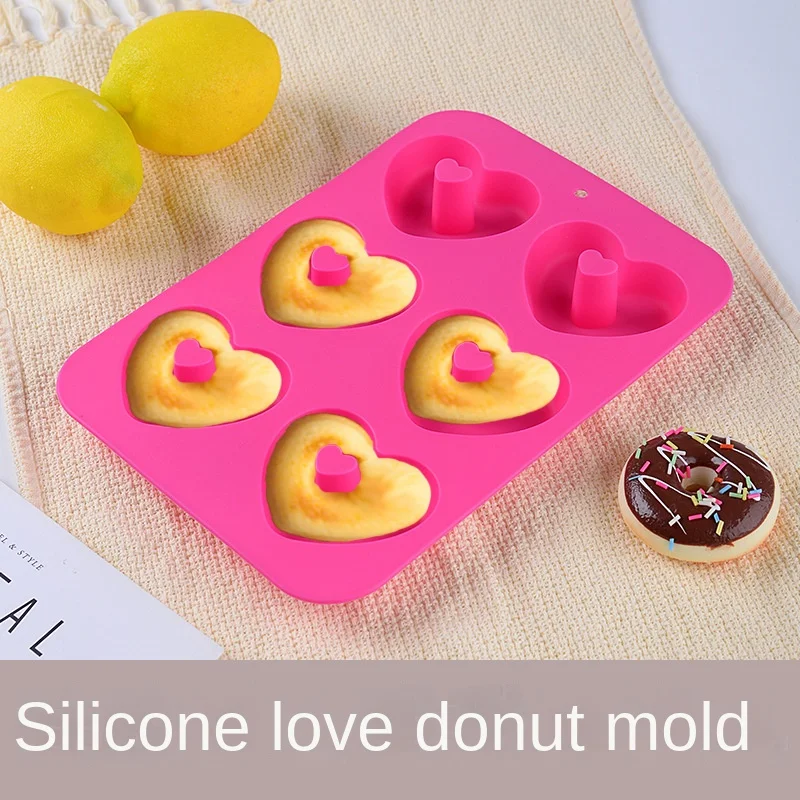 1pc Non-stick Silicone Heart Shaped Cake Mold Bakeware for Baking