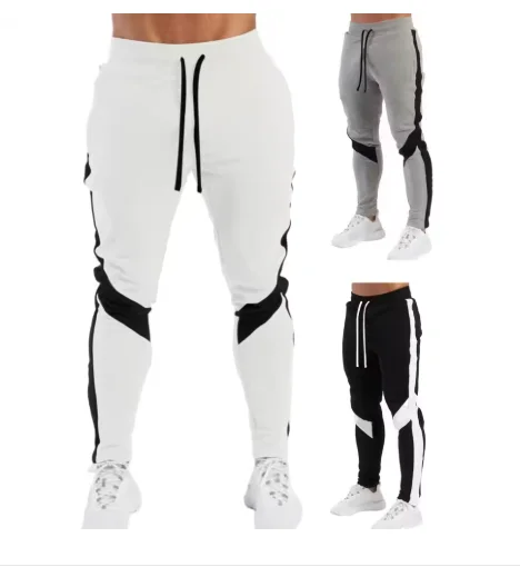 

New Black White Color Matching Men's Casual Trousers 2025 Autumn Winter Outdoors Men's Jogging pants Gym Men's sports pants