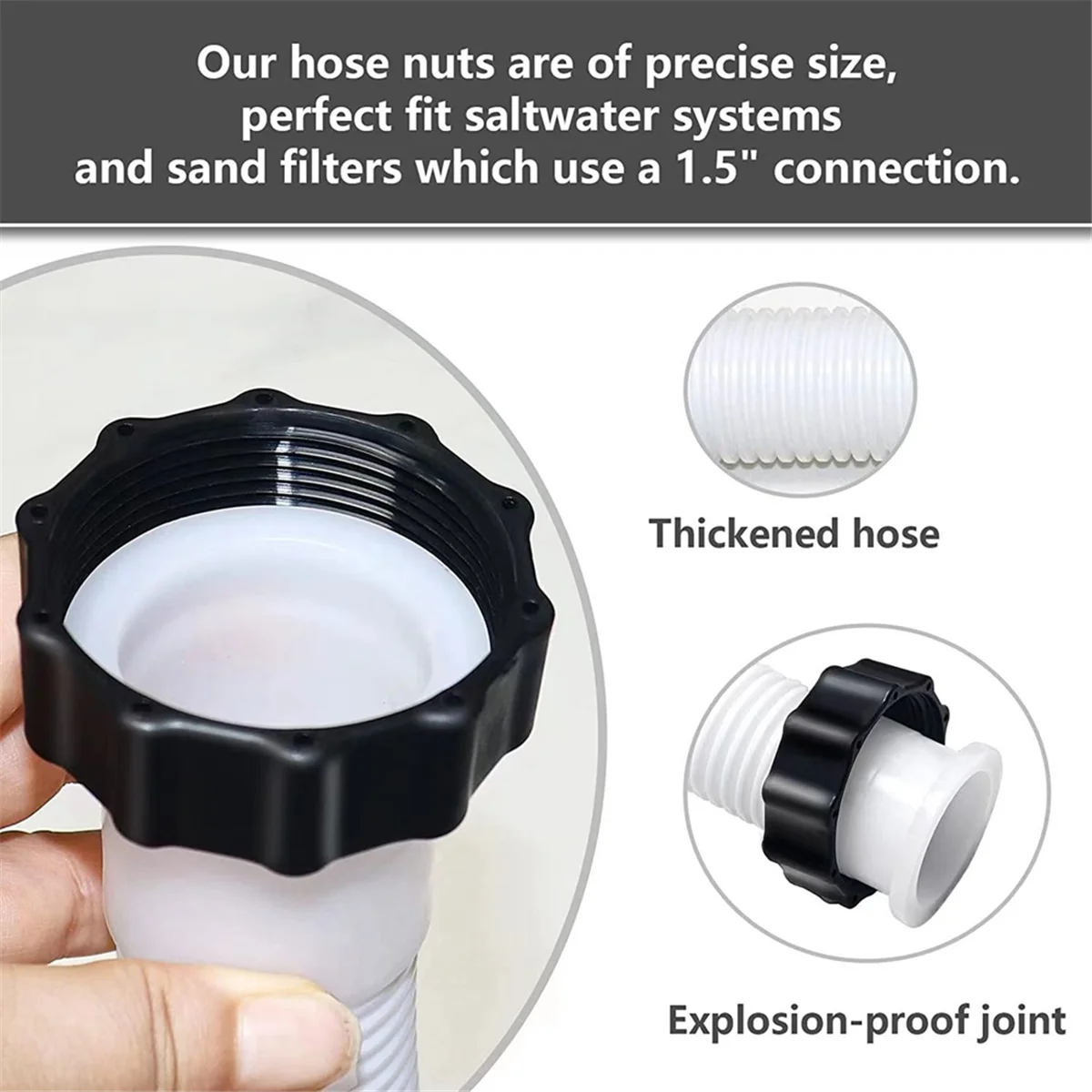 A79E-Pool خرطوم مضخة فلتر الرمل-11535 خرطوم توصيل بديل لمضخات فلتر الرمل مقاس 16 بوصة وأنظمة المياه المالحة #5