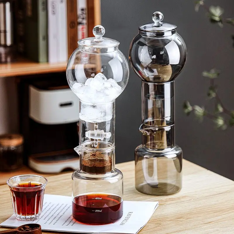 

600ml Adjustable Cold Brew Coffee Maker Ice Dripper Coffee Maker Borosilicate Glass Cold Brew Tower,Slow Drip Tech Portable