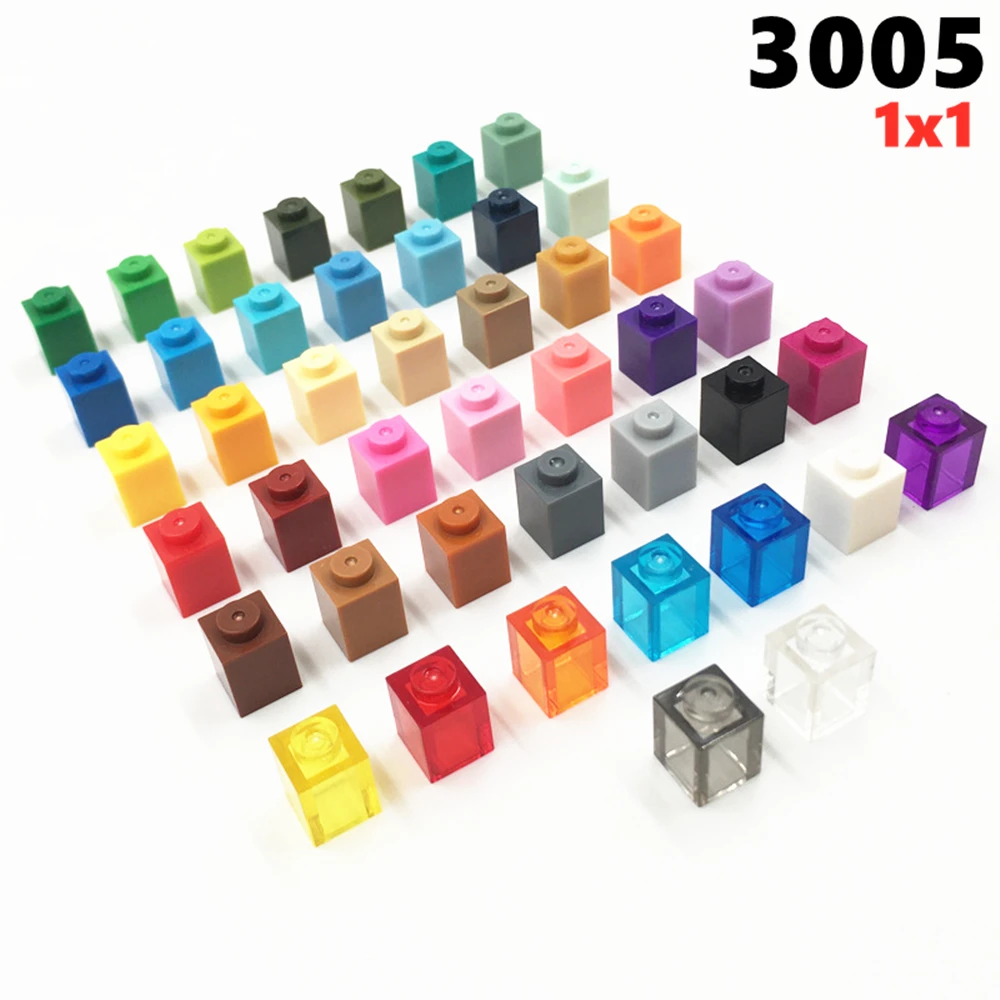 100 pièces/lot MOC pièces 3005 brique 1x1 figurines compatibles briques bricolage assembler blocs de construction particules enfant Puzzle cerveau jouets cadeau