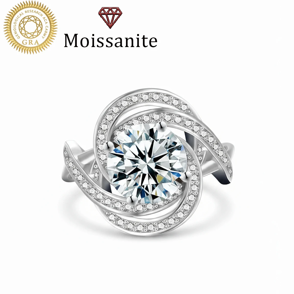 

Цельное женское обручальное кольцо, универсальное кольцо для женщин, 3. 8 г стерлингового серебра 925 пробы, 2-каратный муассанит, богемный, дворцовый стиль, помолвка, предложение, подарок на годовщину свадьбы, подарок на День святого Валентина, поставляе