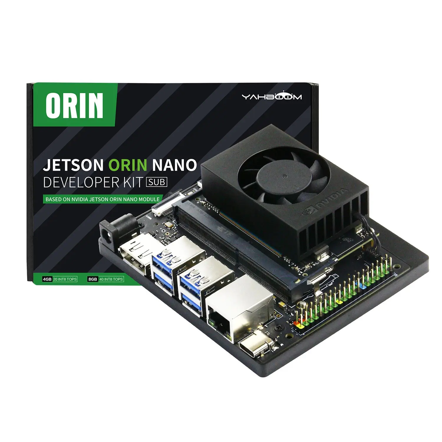 Jetson Orin NANO Board Developer Kit with 8G 4G RAM Ubuntu 20.04 128G SSD for Artificial Intelligence Programing Learning