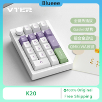 VTER K20 Keypad Number Keyboard Wireless Tri Mode Hot Swap Support QMK VIA Customized Dynamic RGB Control Knob Mini Pad