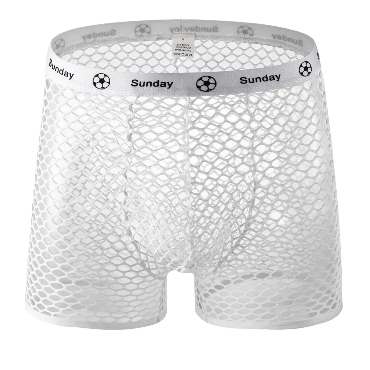 

Мужское нижнее белье Boxy, летние сетчатые прозрачные шорты-боксеры для геев, эротические трусы с низкой талией и U-образной выпуклой сумкой, ночное белье