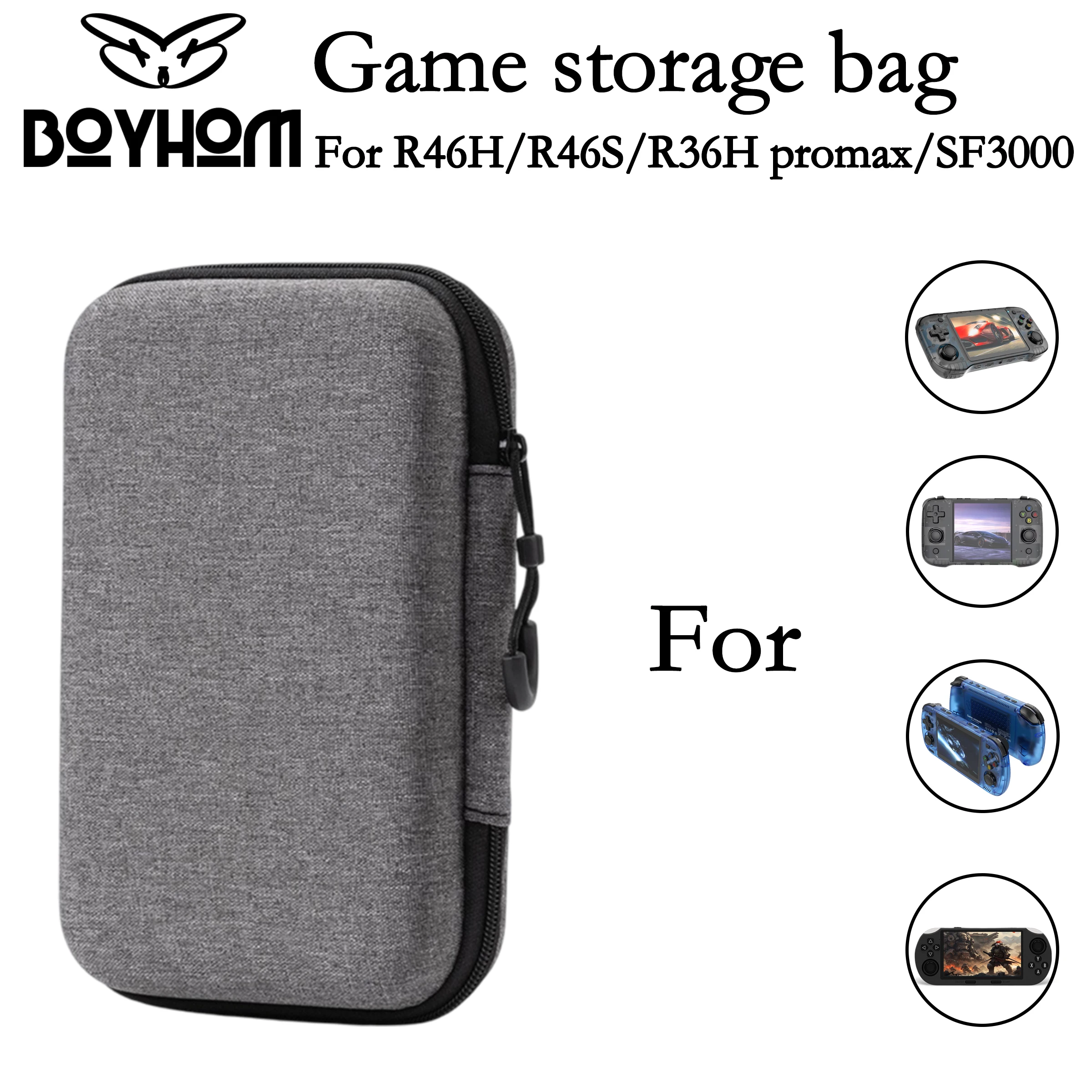 For R46H R46S R36HProMAX SF3000 Game Console Storage Bag EVA Hard Shockproof Protective Case Carrying Bag Mini Pouch