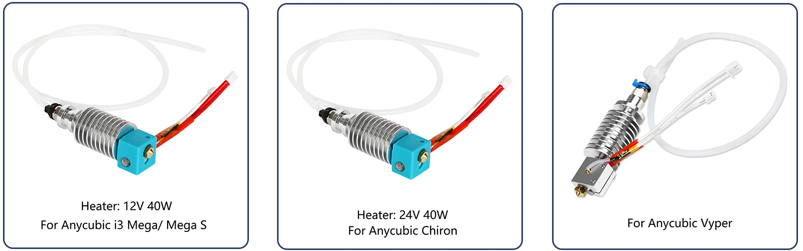 Verbesserter Hotend-Heizblock für Anycubic I3 Mega S Mega Zero 2.0 Kobra Chiron Vyper 12V 24V Heizung J-Kopf Heat Break Hot End – Detail 1