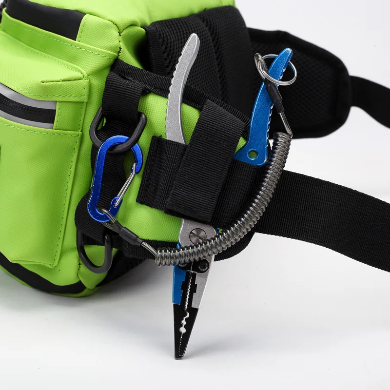 Outdoor Cycling Multi-Functional Lure Bag Expandable Waist Bag Fishing Gear Storage Cycling Chest Crossbody Bag