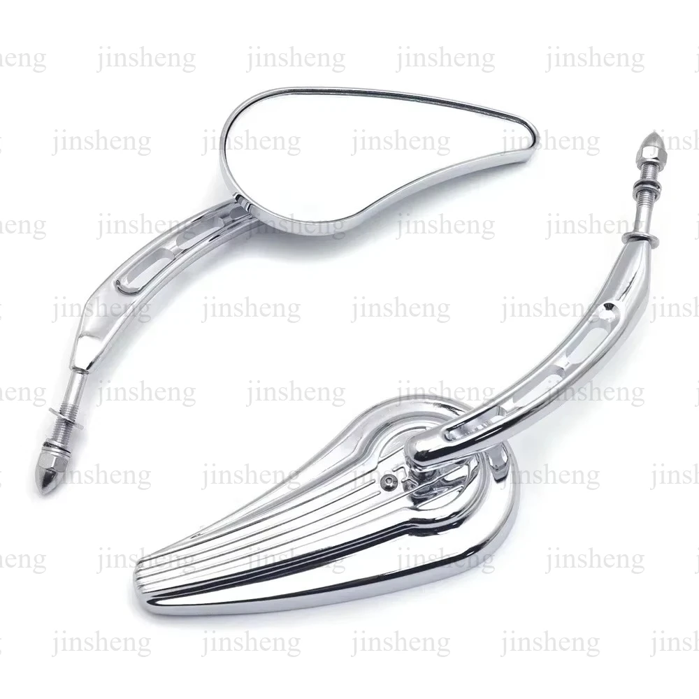 Raindrop Side Mirrors Motorcycle for Harley Davidson 1982-Later All Models (Except VRSCF 2014-Later FLHTKSE FLHRSE6)