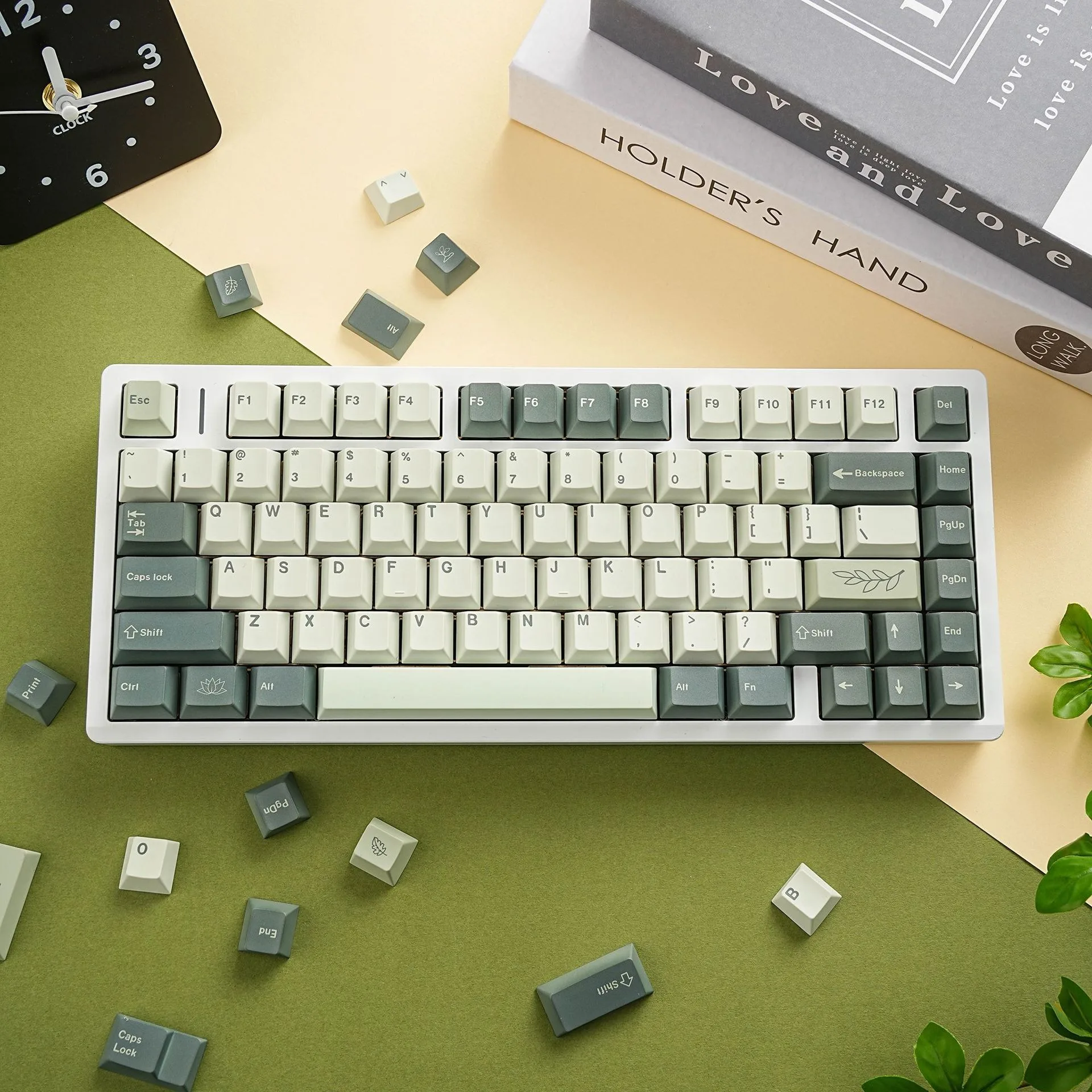 

Колпачки для механической клавиатуры GMK Botanical Keycaps: испанский, французский, русский, немецкий, ABNT2, корейский, японский, арабский, Cherry Profile, PBT