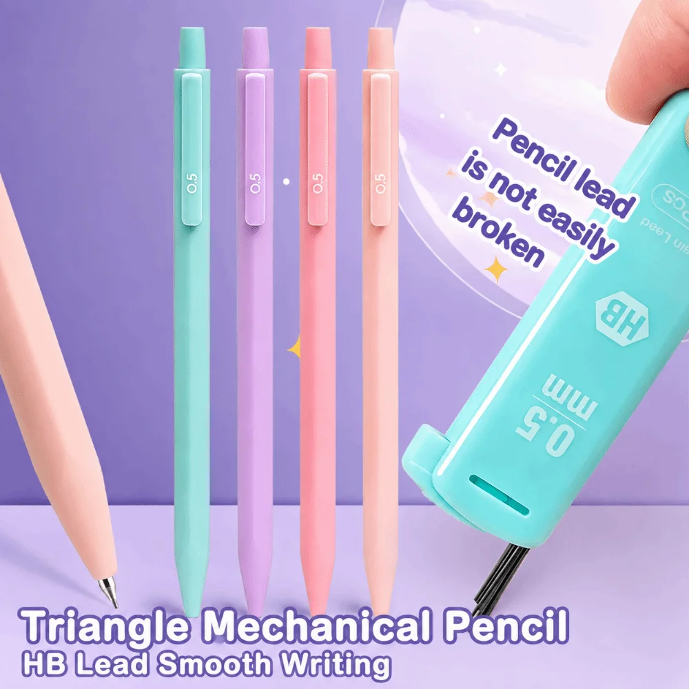 16pcs Morandi Mechanical Pencil Set HB with Refills/Erasers Automatic Pencils 0.5/0.7mm Drafting Pencils Kit School Office