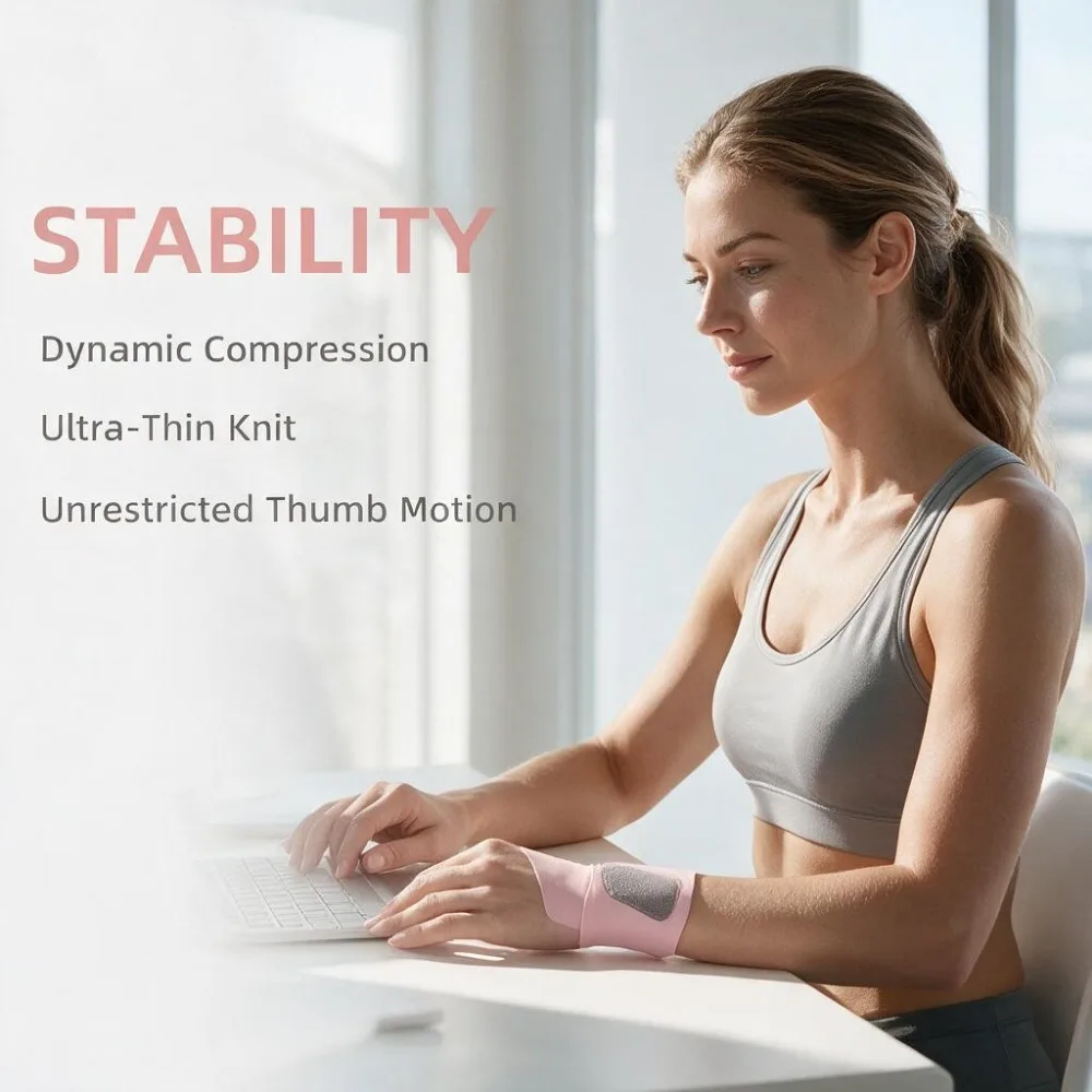 Ultra Thin and Soft Wrist Brace Wrist Wraps for Men and Women, Adjustable Wrist Support for Basketball Tennis Badminton 1 Pair