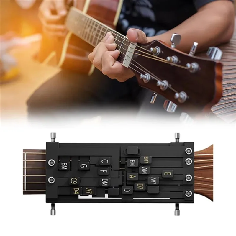 

AS98-Guitar Chord Trainer For Beginners - Portable Practice Tool With Learning System For Guitar Chords And Scales