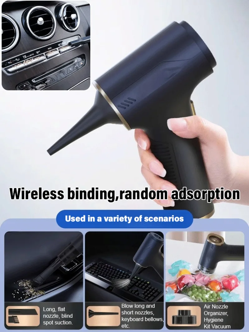 Car wireless charging automatic powerful small car vacuum cleaner wash blowing charging household automatic vacuum cleaner
