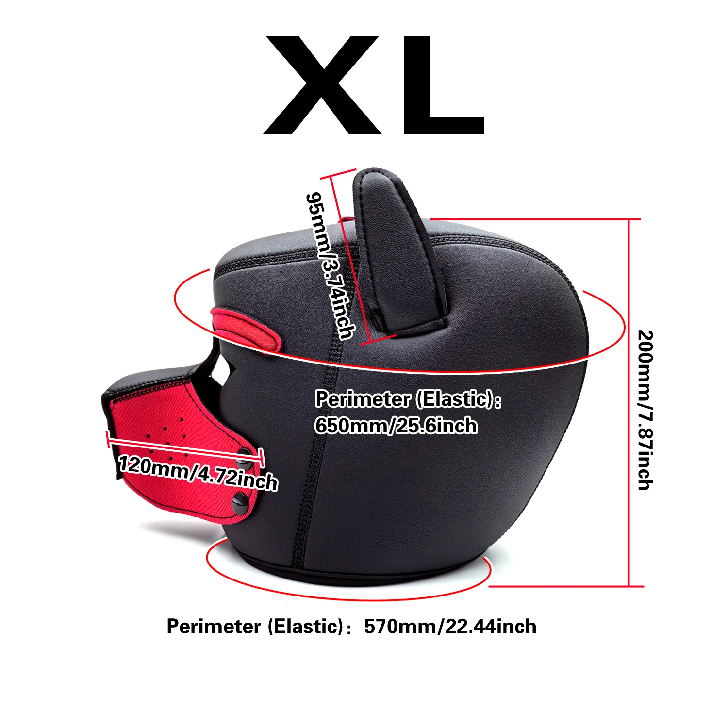 Topeng Kepala Anjing Ukuran XL Bahan PU Baru, Penutup Wajah Penuh untuk Cosplay Fetish, Kostum Seksi untuk Pria Wanita, Pesta Halloween