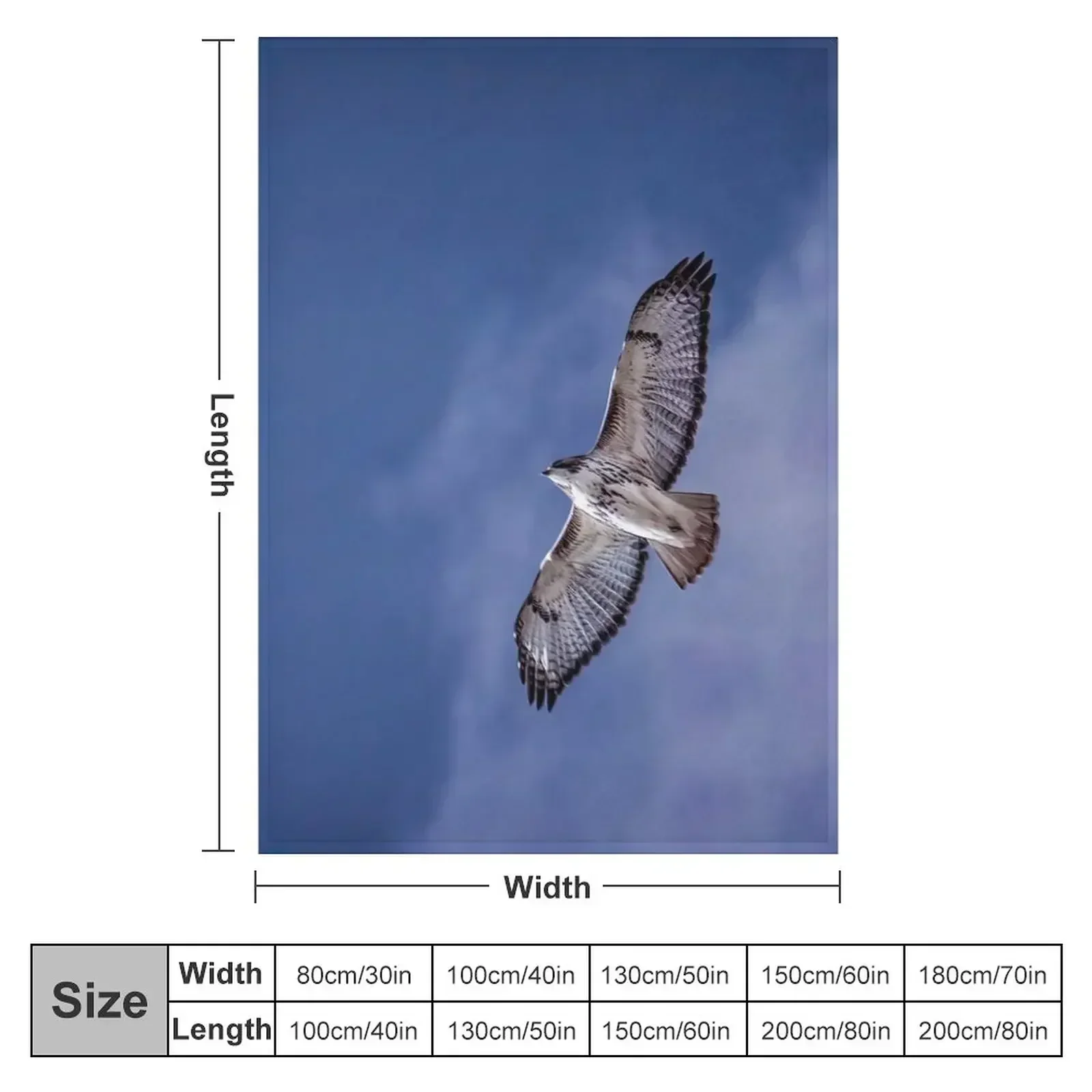 Red-Tail Hawk Soaring High Throw Blanket wednesday Vintage Flannel Bed Fashionable Furry Travel Blankets