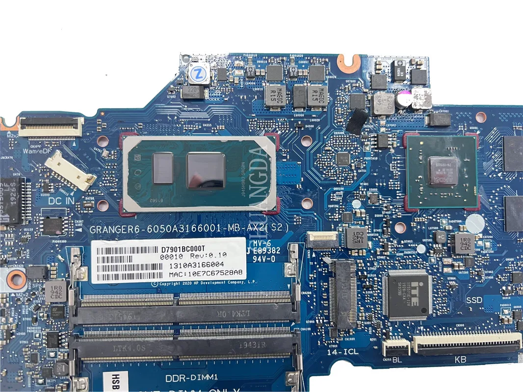 6050A3166001 For HP 14-CK 14-CF Laptop Mainboard Motherboard With CPU I3/ I5/I7  Tested OK, 100% working