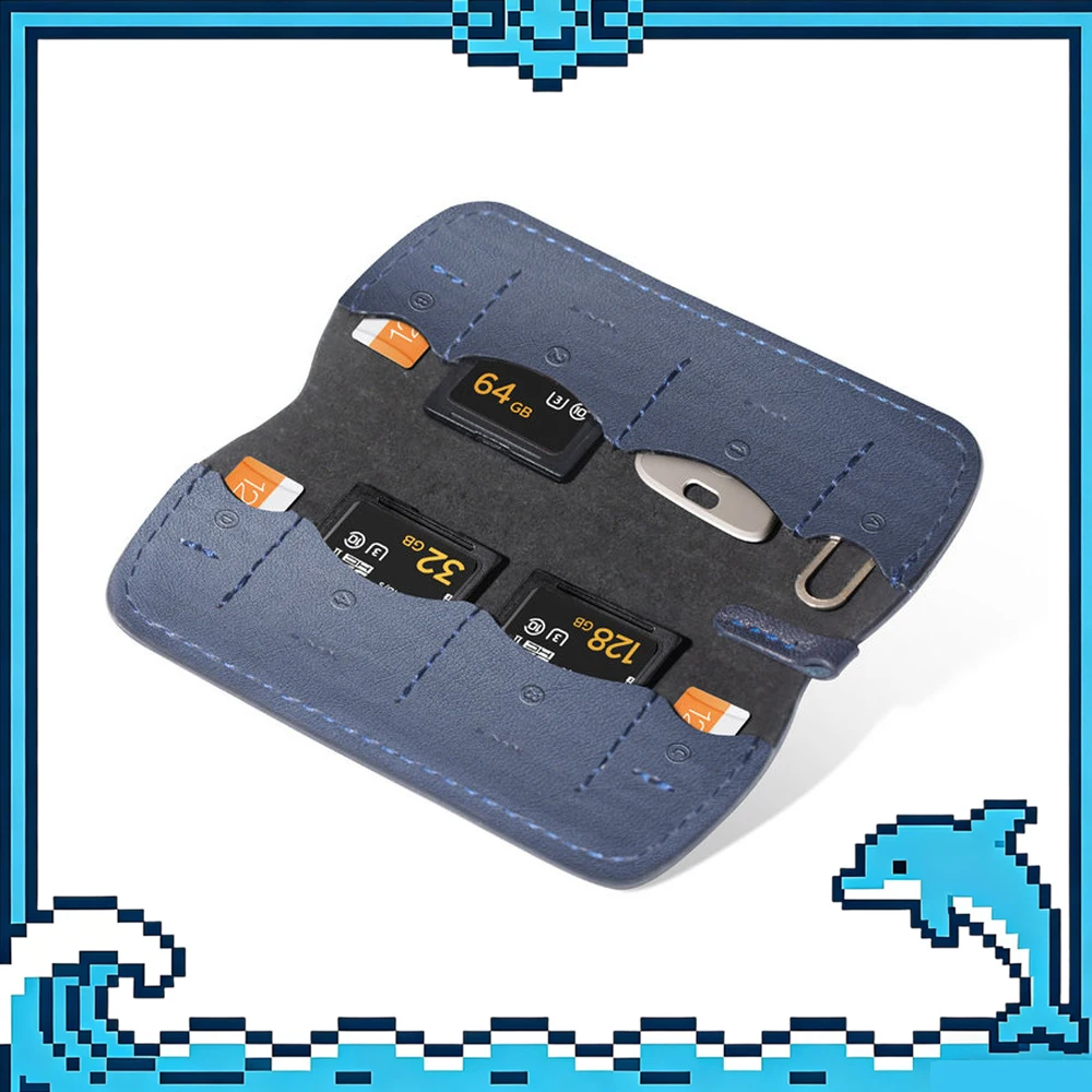 PGYTECH Memory Card Wallet Deep Navy P-CB-036 Portable SD MicroSD CF SIM Card Storage Organizer Case for Camera Travel