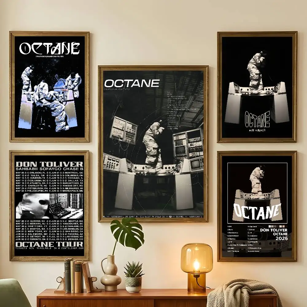Rapper D-Don Toliver Octane Poster Living Room Bedroom Bar Cafes Wall Home Decoration Gifts