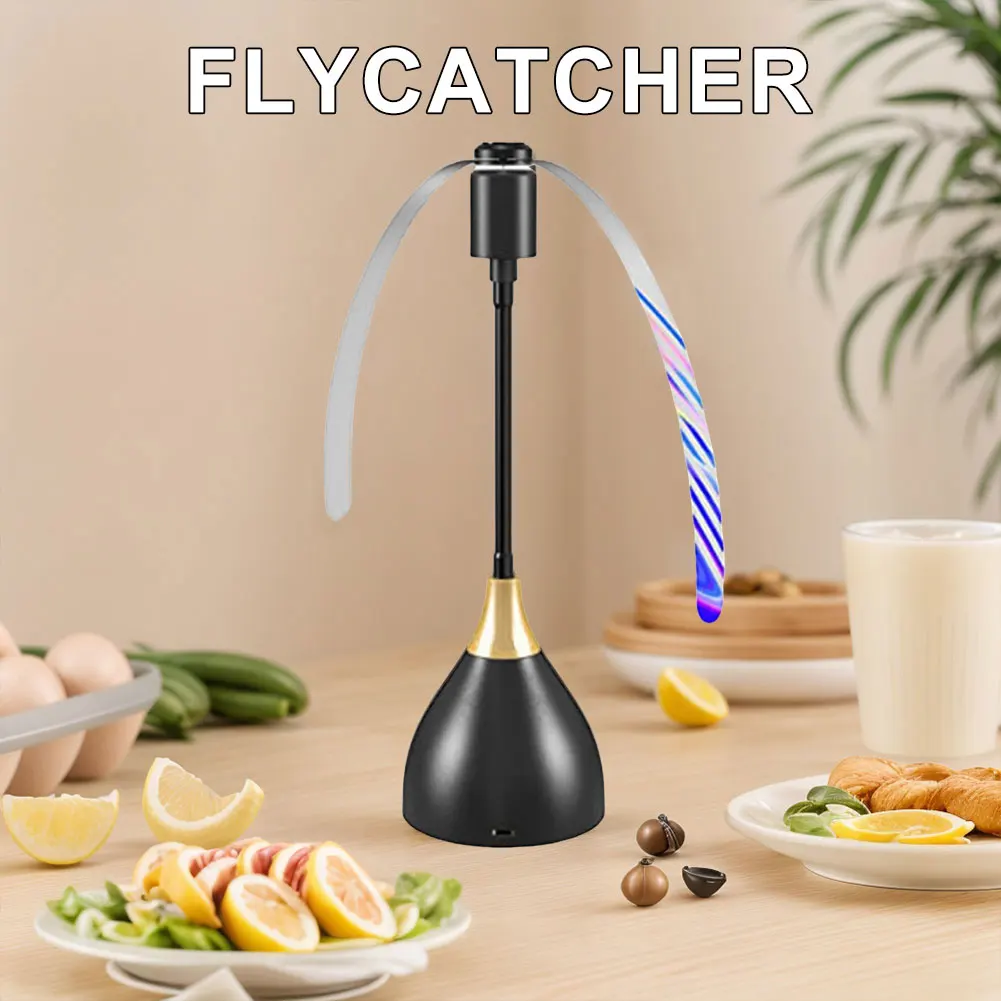 Fly Repellent Fan with Soft Holographic Blades Food Fan Portable Outdoor Picnic Fan Bug Fan for Picnic Restaurant Party Home BBQ