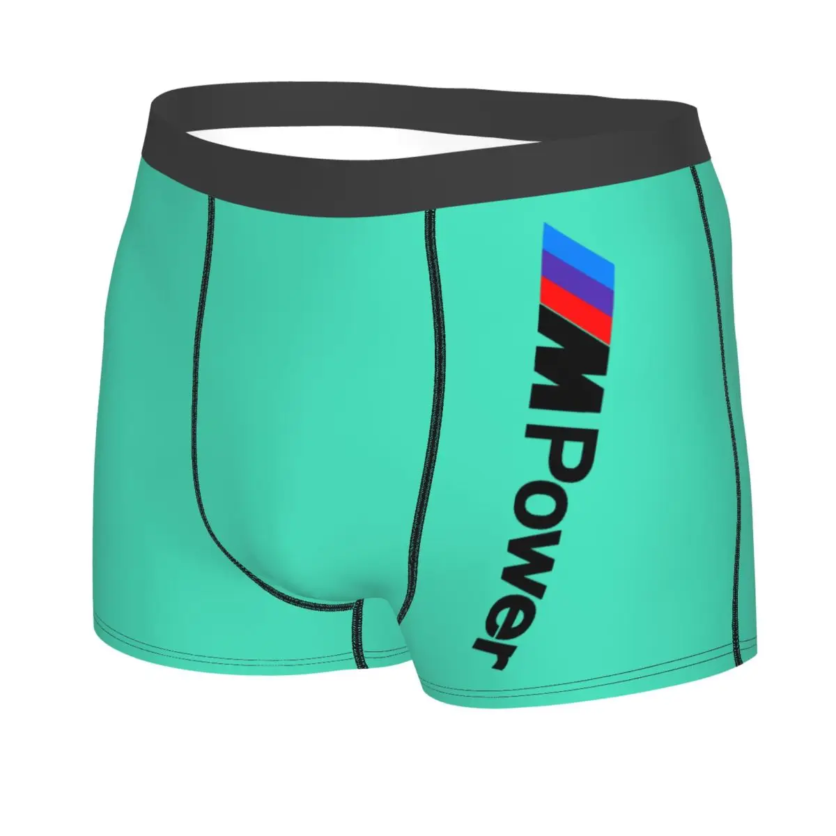 Custom M Powers Motor Sport Car Boxer Shorts For Homme 3D Print Underwear Panties Briefs Stretch Underpants