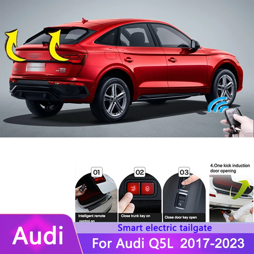 Car Electric Tailgate For Audi Q5 Q5L 2016-2023 Intelligent Tail Box Door Power Operated Trunk Decoration Open Refitted Upgrade