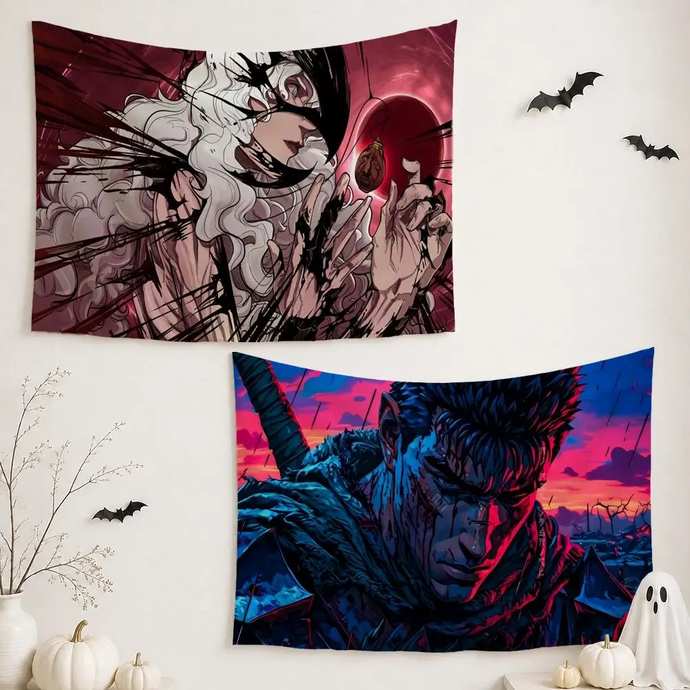 Classic Anime B-Berserk				 Tapestry Wall Hanging Tapestry Aesthetic Room Decor Banners for Bedroom Living Room Outdoor Party