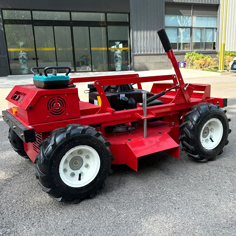Customized Hot Selling  Crawler RC Lawn Mower with  Engine Park Farm