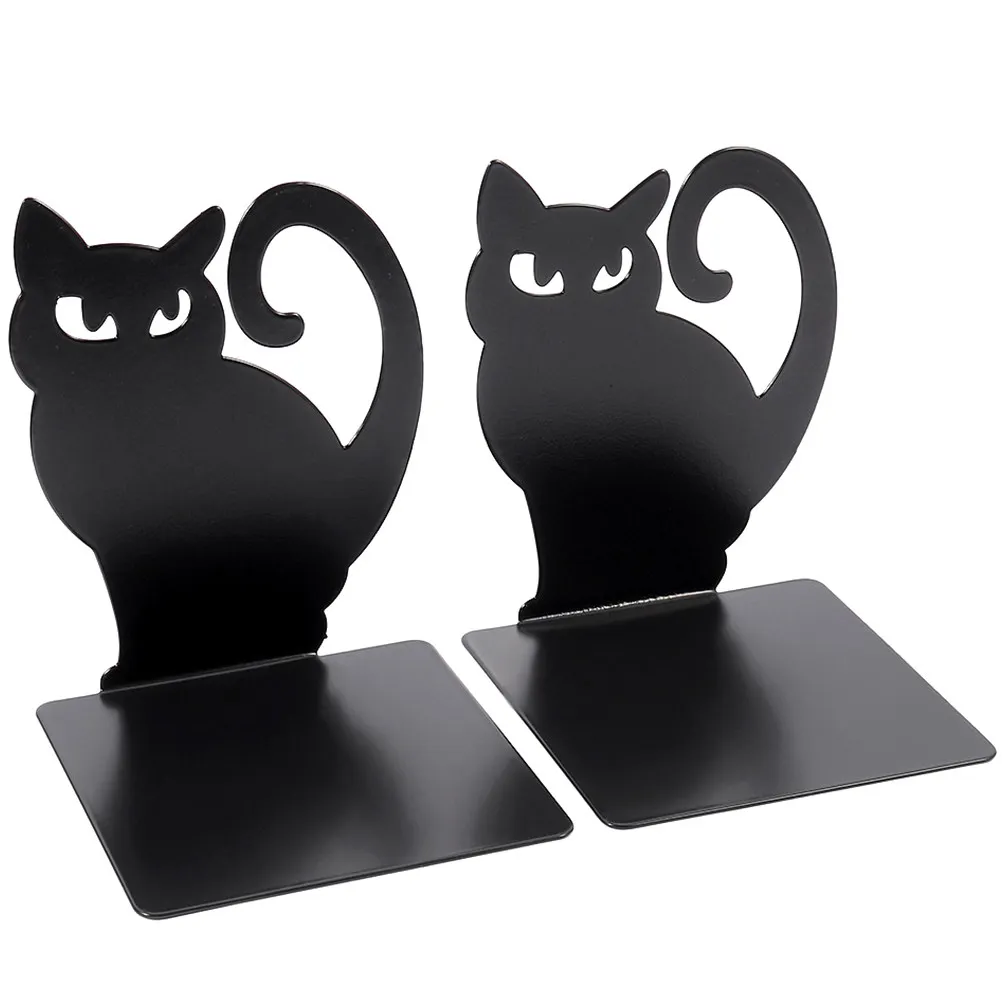 

2Pcs Iron Bookend Set Modern Minimalist Metal Book Holder for Desktop Study Room Living Room Book Organization and Decoration
