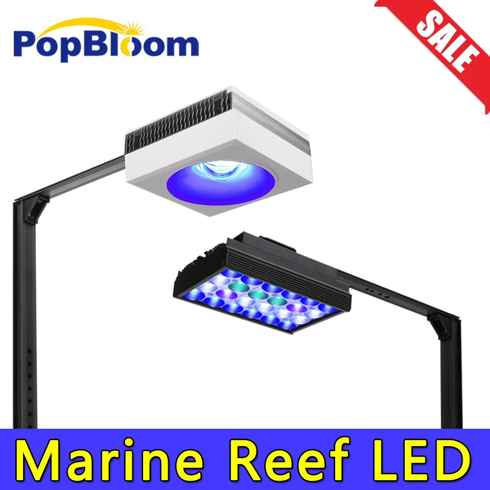 

PopBloom-Aquarium LED Lighting Marine Aquarium Lamp for Seawater Reef Growth Nano Fish Tank Light,Coral,LPS,SPS,Marine Reef LED