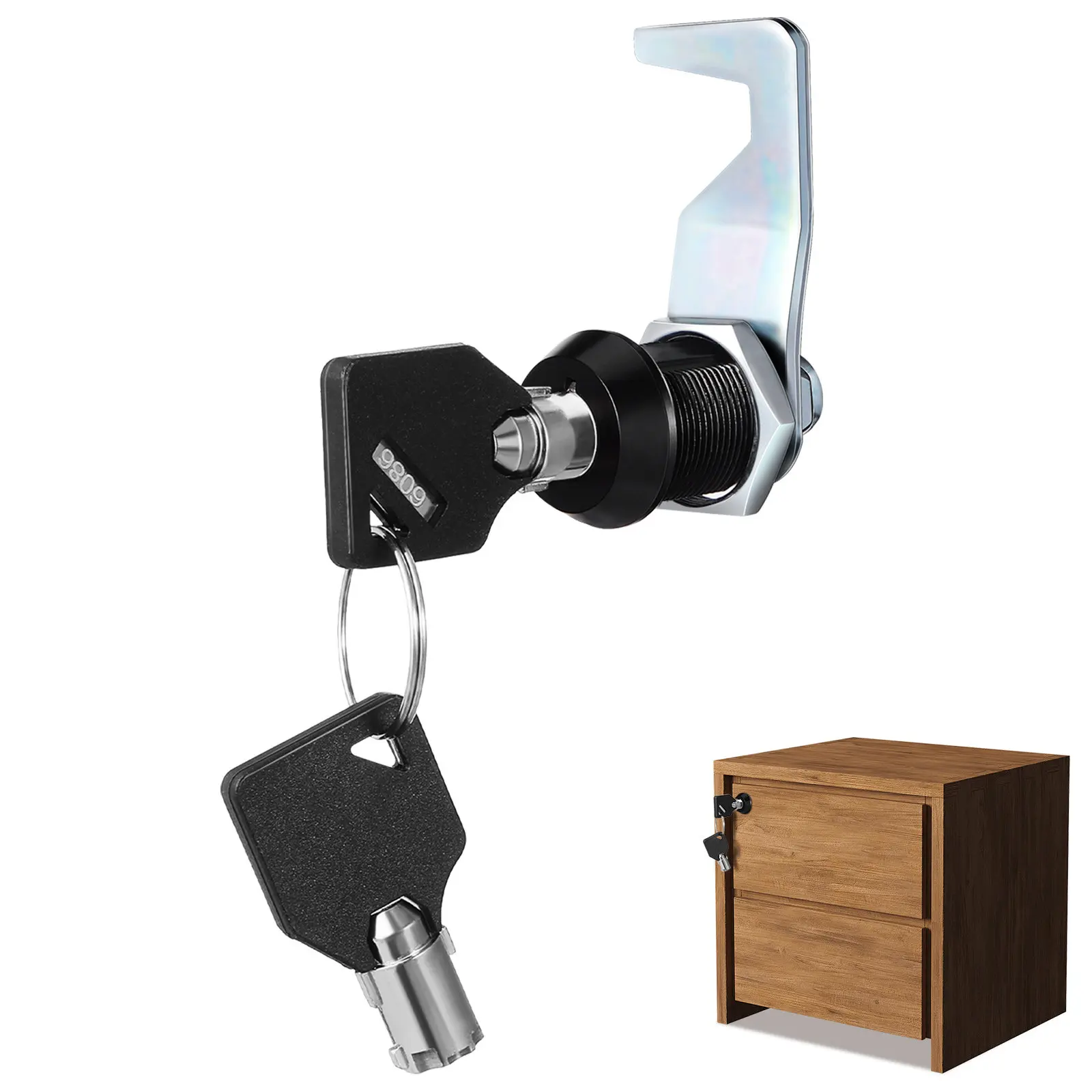 2Sets Heavy-Duty Tubular Cam Lock Kit for Rv Camper Cabinets Drawers File Desks Storage Units Truck Toolbox Latch Cylinder Lock