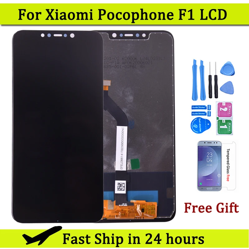 6.18'' F1 LCD For Xiaomi Pocophone F1 LCD Display Touch Screen Digitizer Assembly For Xiaomi Pocophone F1 M1805E10