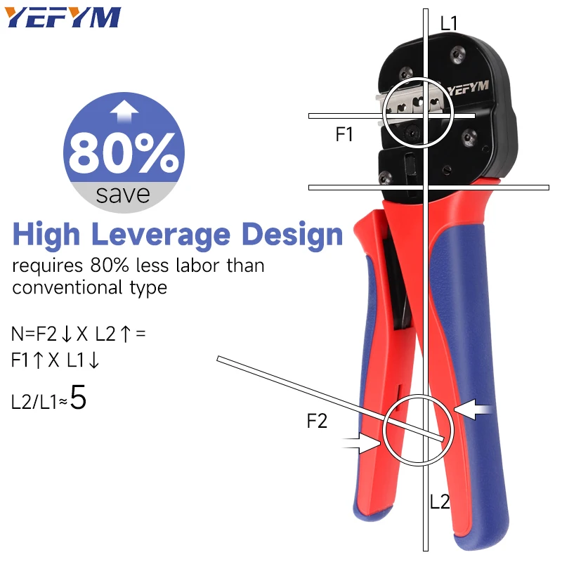 Solar Krimptang YFP-2546BS Tang Voor MC2.5/4/6/10mm2 (20-7AWG) PV Connector Kabel Ratel Verticale Krimptang YEFYM